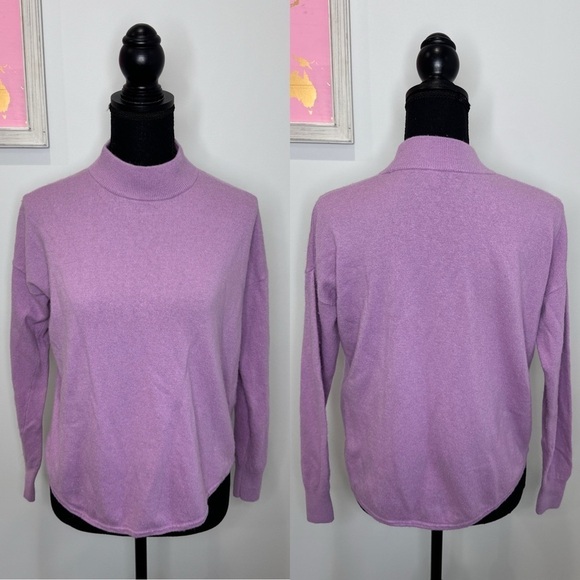 Madewell Cowl Neck Wool Blend Purple Oversized Women's Sweater (XXS) - Picture 1 of 7